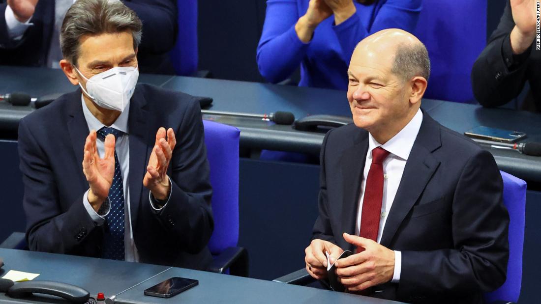 Le président a félicité le nouveau chancelier allemand, Olaf Scholz